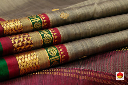 Thirubuvanam Silk Saree - Handwoven Pure Silk - Pure Zari - PV ABI 46740 - Thirubuvanam Silks - Panjavarnam