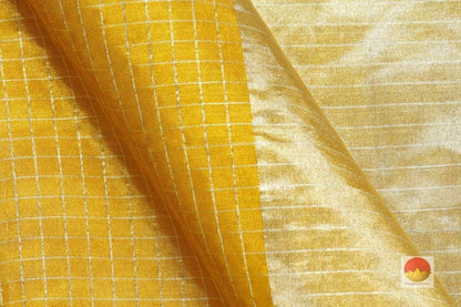 Tissue Zari Handwoven Pure Silk Kanjivaram Saree - Pure Zari - PV 202 - Silk Sari - Panjavarnam
