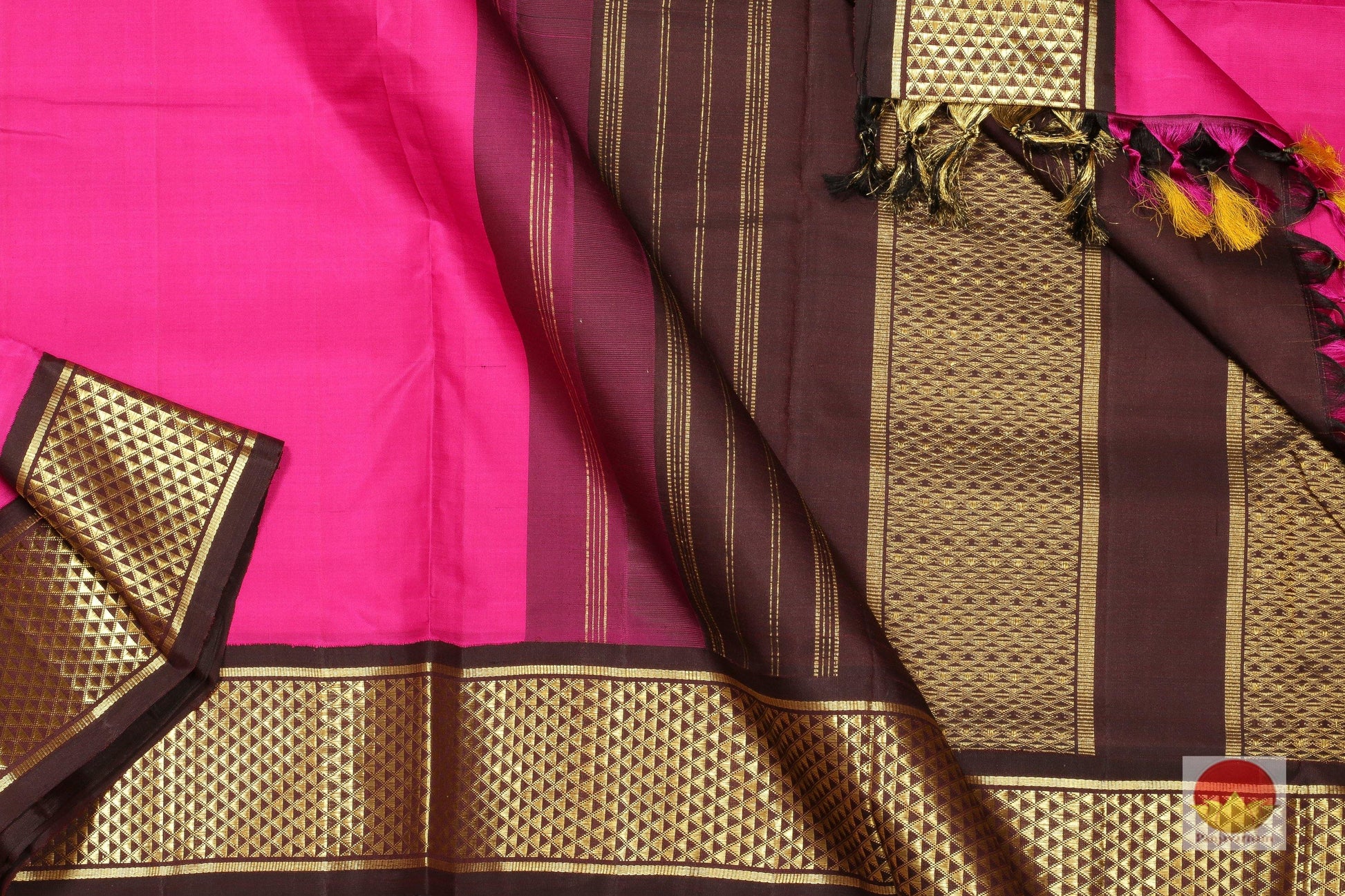 Traditional Design - 9 Yards Handwoven Pure Silk - Pure Zari - PV NY G1002 - Archives - Silk Sari - Panjavarnam