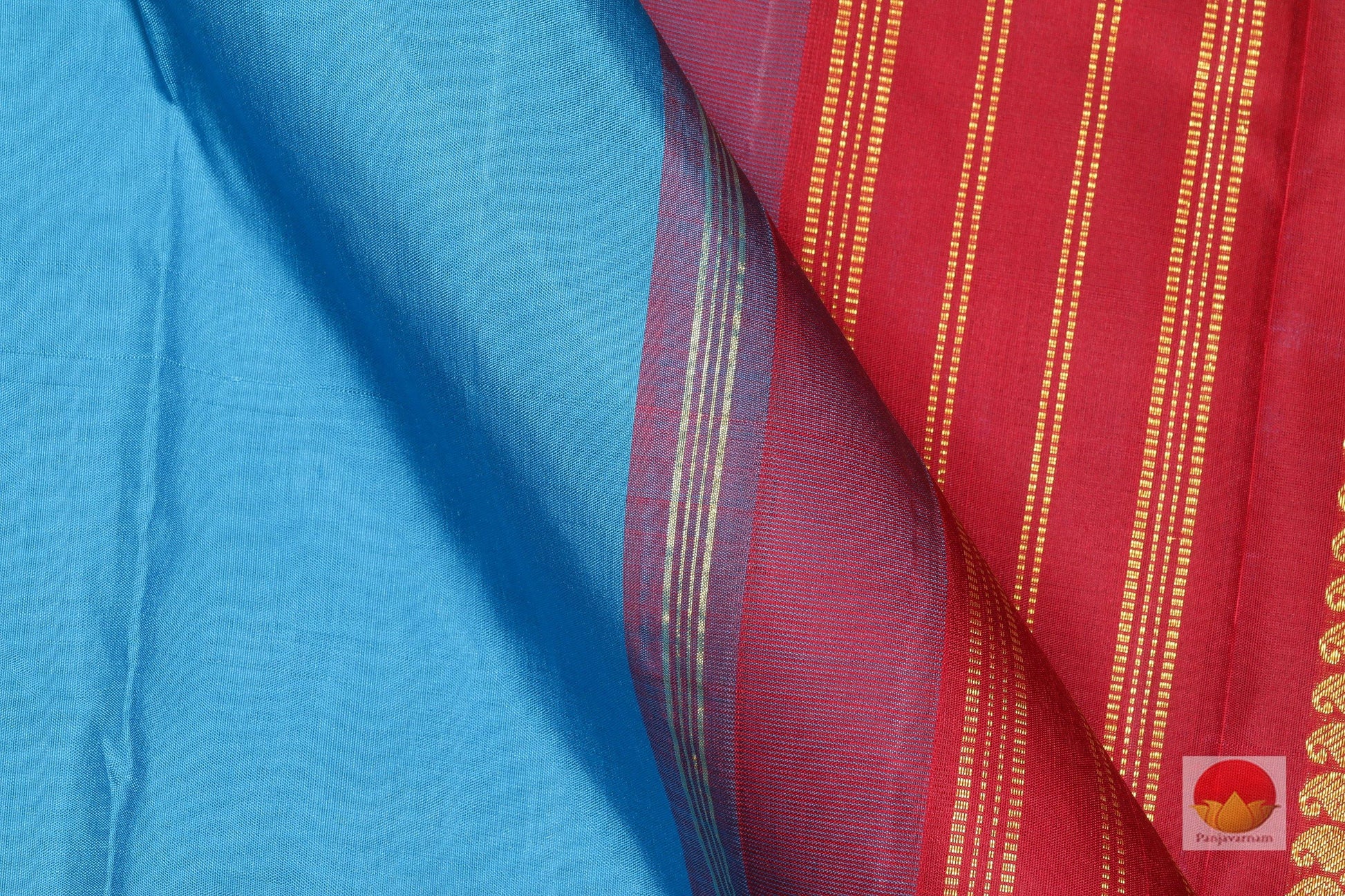 Traditional Design - 9 Yards Kanjivaram Pure Silk Saree - Pure Zari - PV NY G1003 - Silk Sari - Panjavarnam