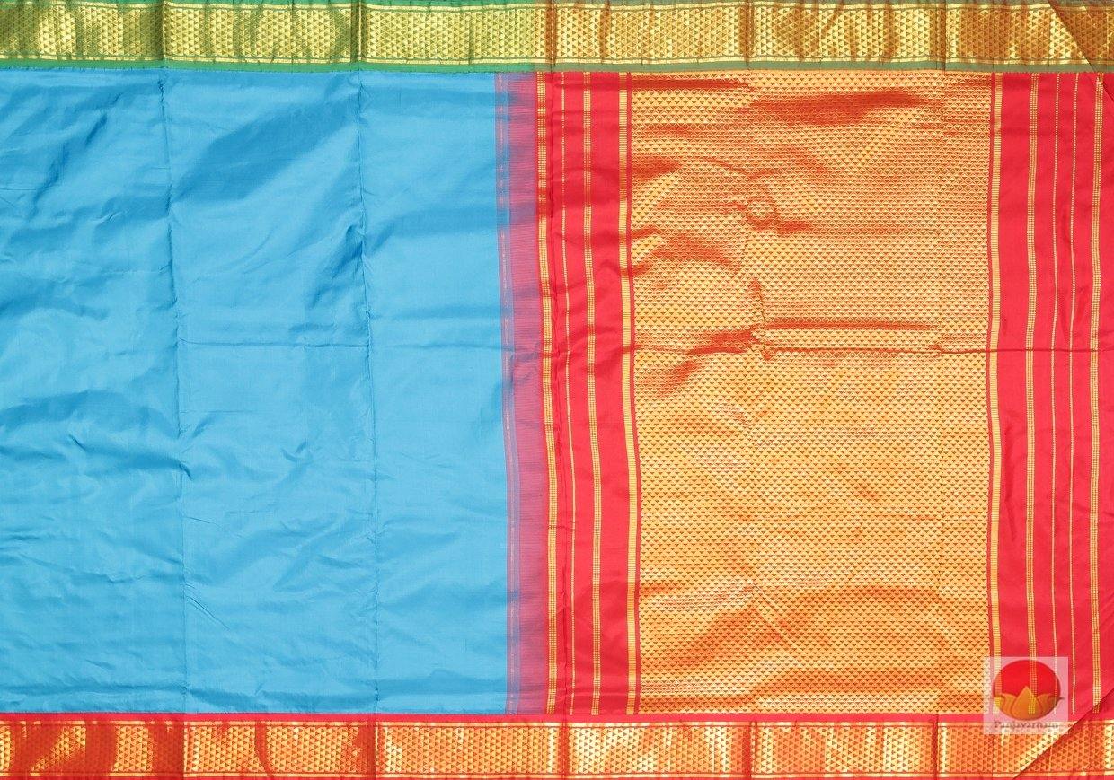 Traditional Design Ganga Jamuna Border 9 Yards Kanjivaram Pure Silk Saree PV NY G 1001 - Silk Sari - Panjavarnam