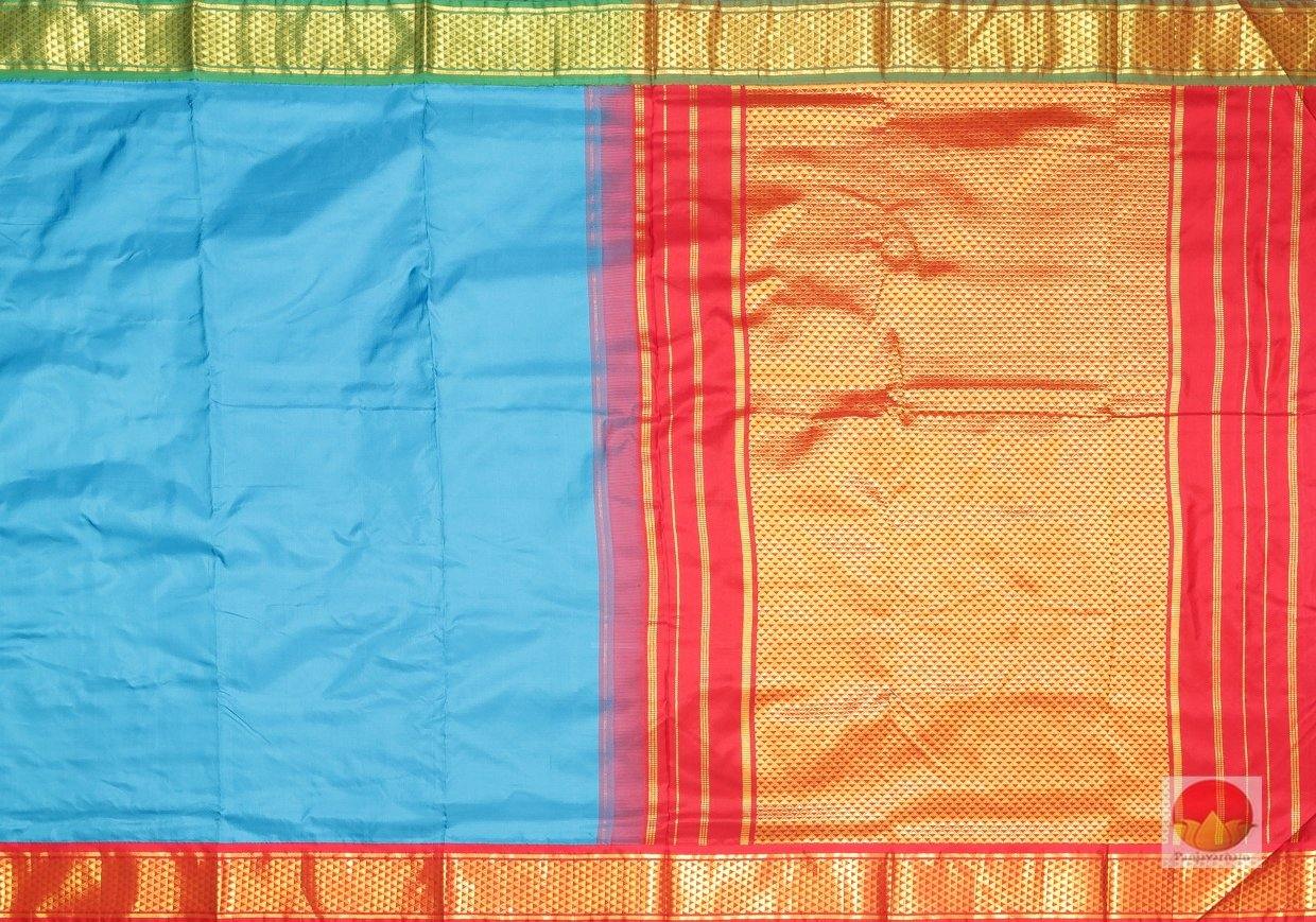 Traditional Design Ganga Jamuna Border 9 Yards Kanjivaram Pure Silk Saree PV NY G 1001 - Silk Sari - Panjavarnam PV NY G 1001