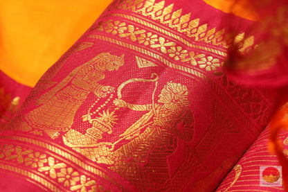 Traditional Design - Handwoven Kanchipuram Pure Silk Saree - Pure Zari - PV G 1841 Archives - Silk Sari - Panjavarnam