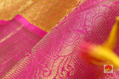Traditional Design Handwoven Kanjivaram Pure Silk Saree - Pure Zari - PA SVS 3628 - Silk Sari - Panjavarnam