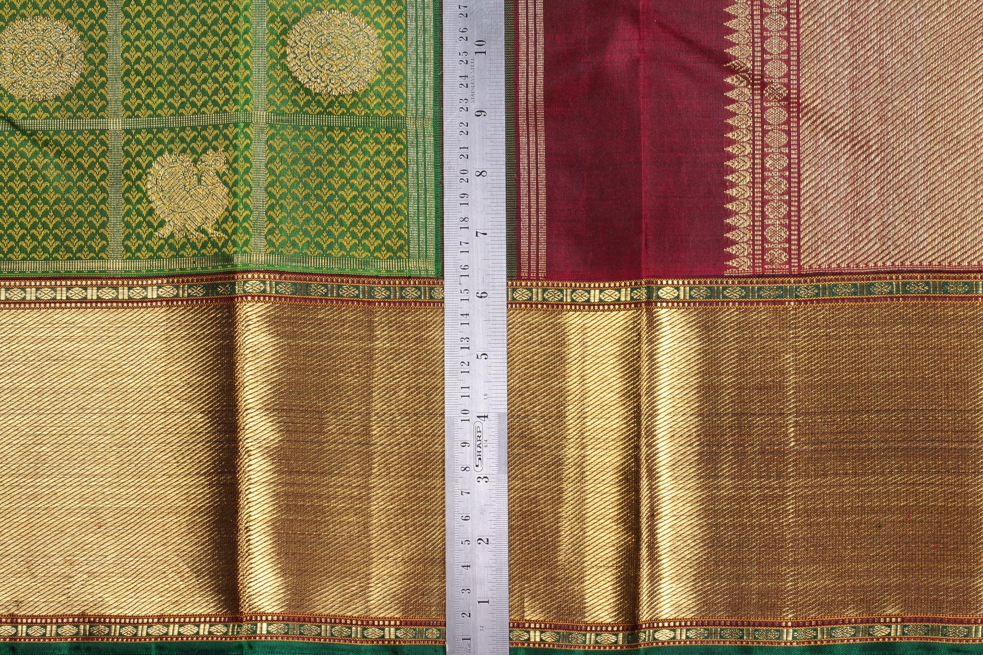 Traditional Design Handwoven Kanjivaram Pure Silk Saree - Pure Zari - PV 102 Archives - Silk Sari - Panjavarnam