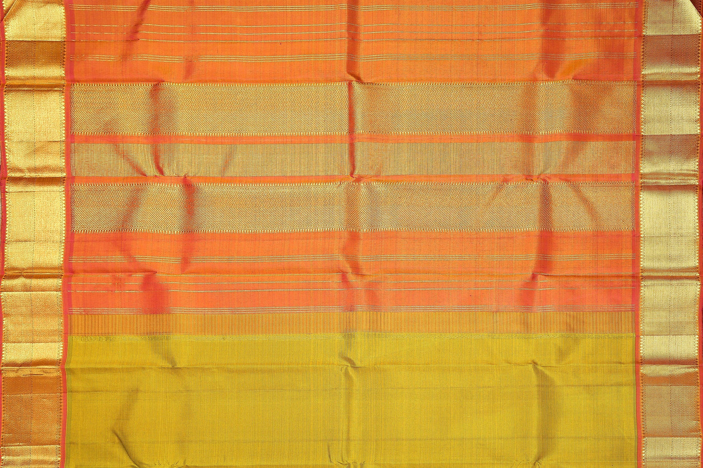Traditional Design Handwoven Kanjivaram Pure Silk Saree - Pure Zari - PVA 0418 1329 - Silk Sari - Panjavarnam