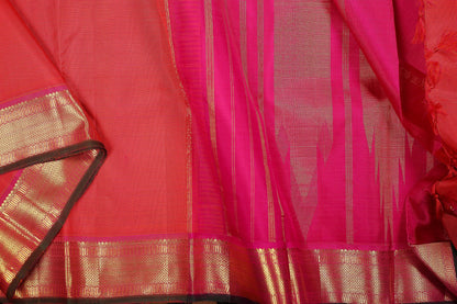 Traditional Design Handwoven Kanjivaram Pure Silk Saree - Pure Zari - PVA 0418 1337 - Silk Sari - Panjavarnam