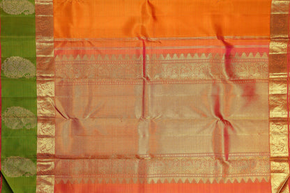Traditional Design Handwoven Kanjivaram Pure Silk Saree - Pure Zari - PVA 0418 1342 - Silk Sari - Panjavarnam