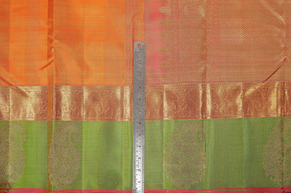 Traditional Design Handwoven Kanjivaram Pure Silk Saree - Pure Zari - PVA 0418 1342 - Silk Sari - Panjavarnam