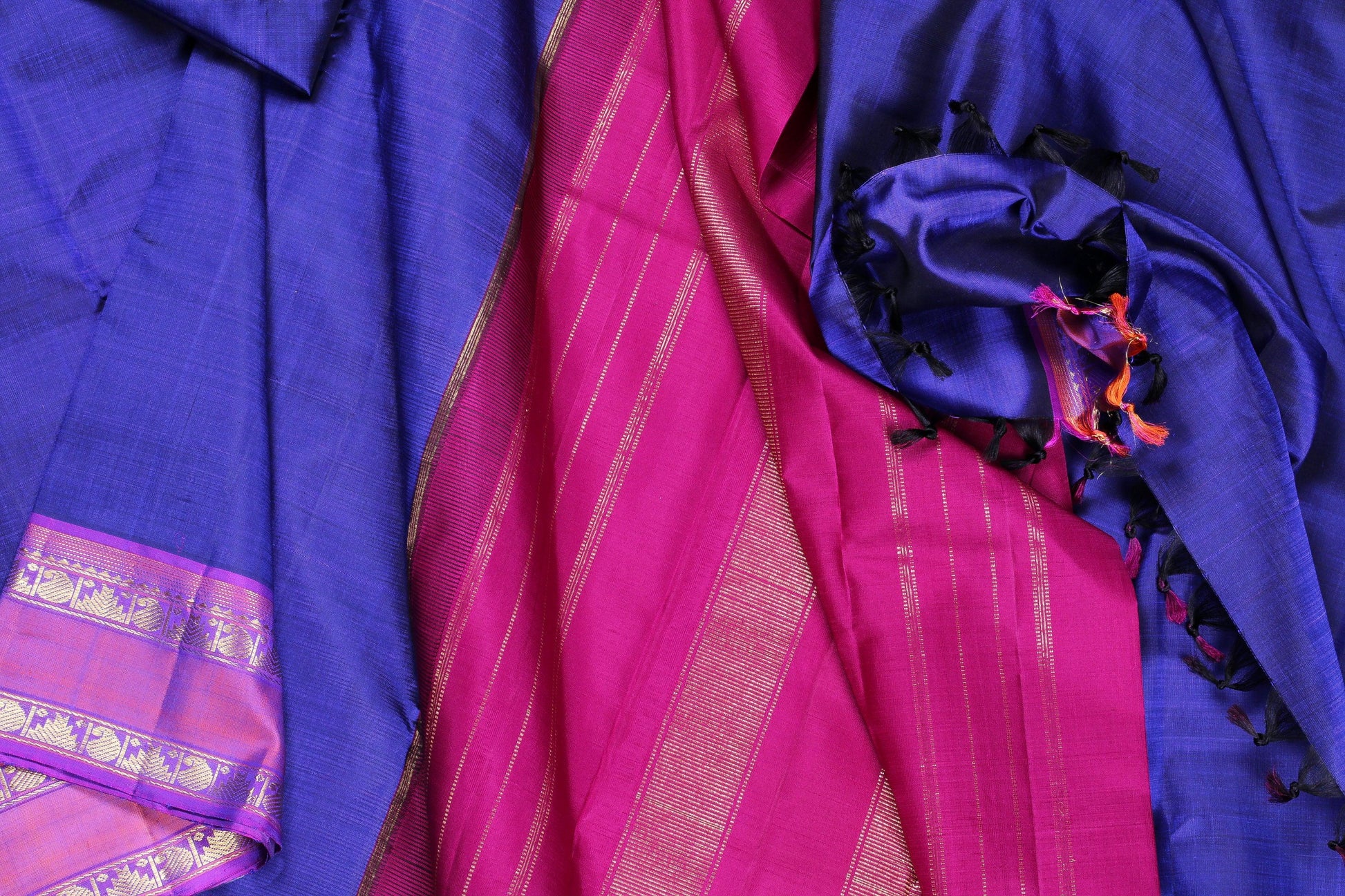 Traditional Design Handwoven Kanjivaram Pure Silk Saree - Pure Zari - PVA 0418 1355 - Archives - Silk Sari - Panjavarnam