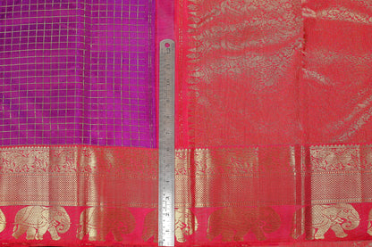 Traditional Design Handwoven Kanjivaram Pure Silk Saree - Pure Zari - PVA 0418 1365 - Silk Sari - Panjavarnam