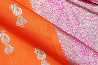 Traditional Design Handwoven Pure Silk Kanjivaram - Pure Zari - PA 138 - Silk Sari - Panjavarnam