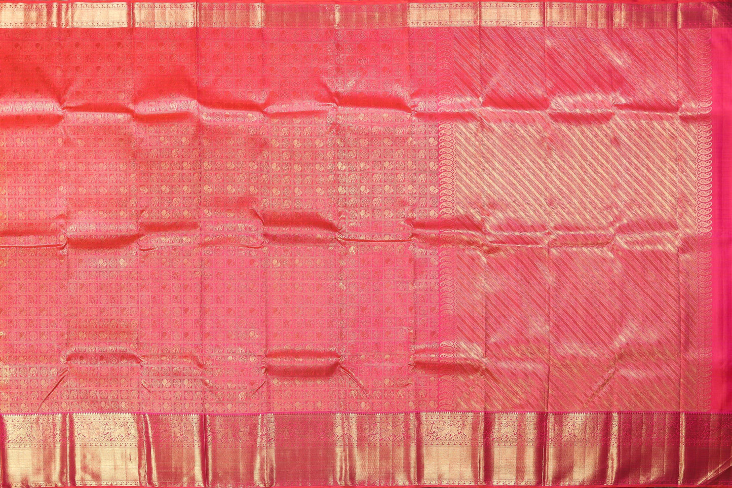 Traditional Design Handwoven Pure Silk Kanjivaram Saree - Bridal Saree - PA 3617 Archives - Silk Sari - Panjavarnam