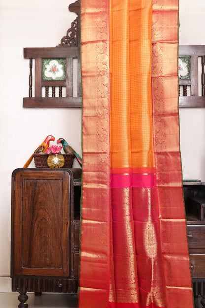 Traditional Design Handwoven Pure Silk Kanjivaram Saree - Bridal Saree - PA 3699 Archives - Silk Sari - Panjavarnam