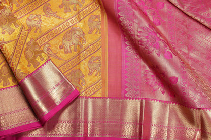 Traditional Design Handwoven Pure Silk Kanjivaram Saree - Bridal Saree - PA 3903 Archives - Silk Sari - Panjavarnam