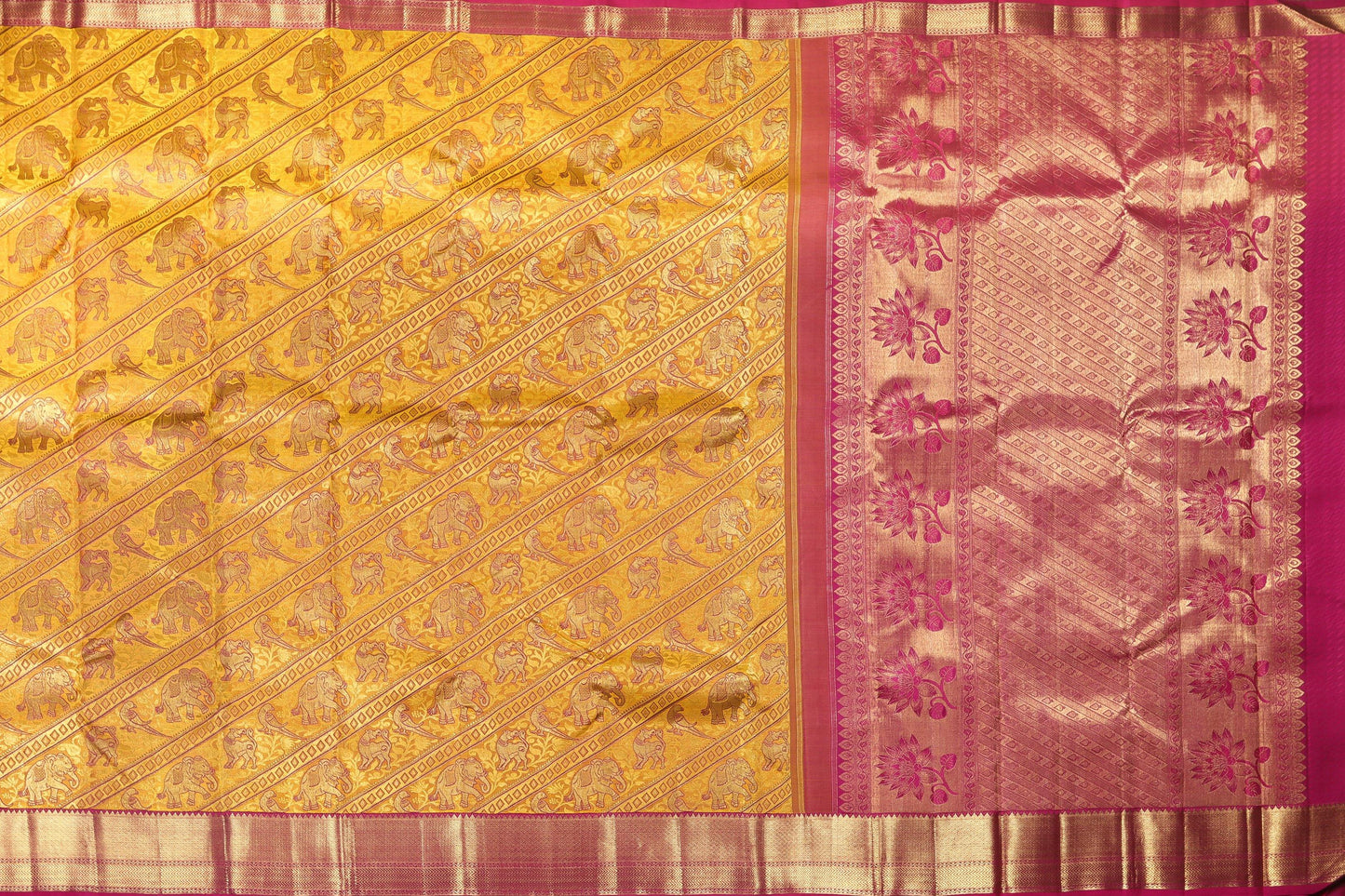 Traditional Design Handwoven Pure Silk Kanjivaram Saree - Bridal Saree - PA 3903 Archives - Silk Sari - Panjavarnam