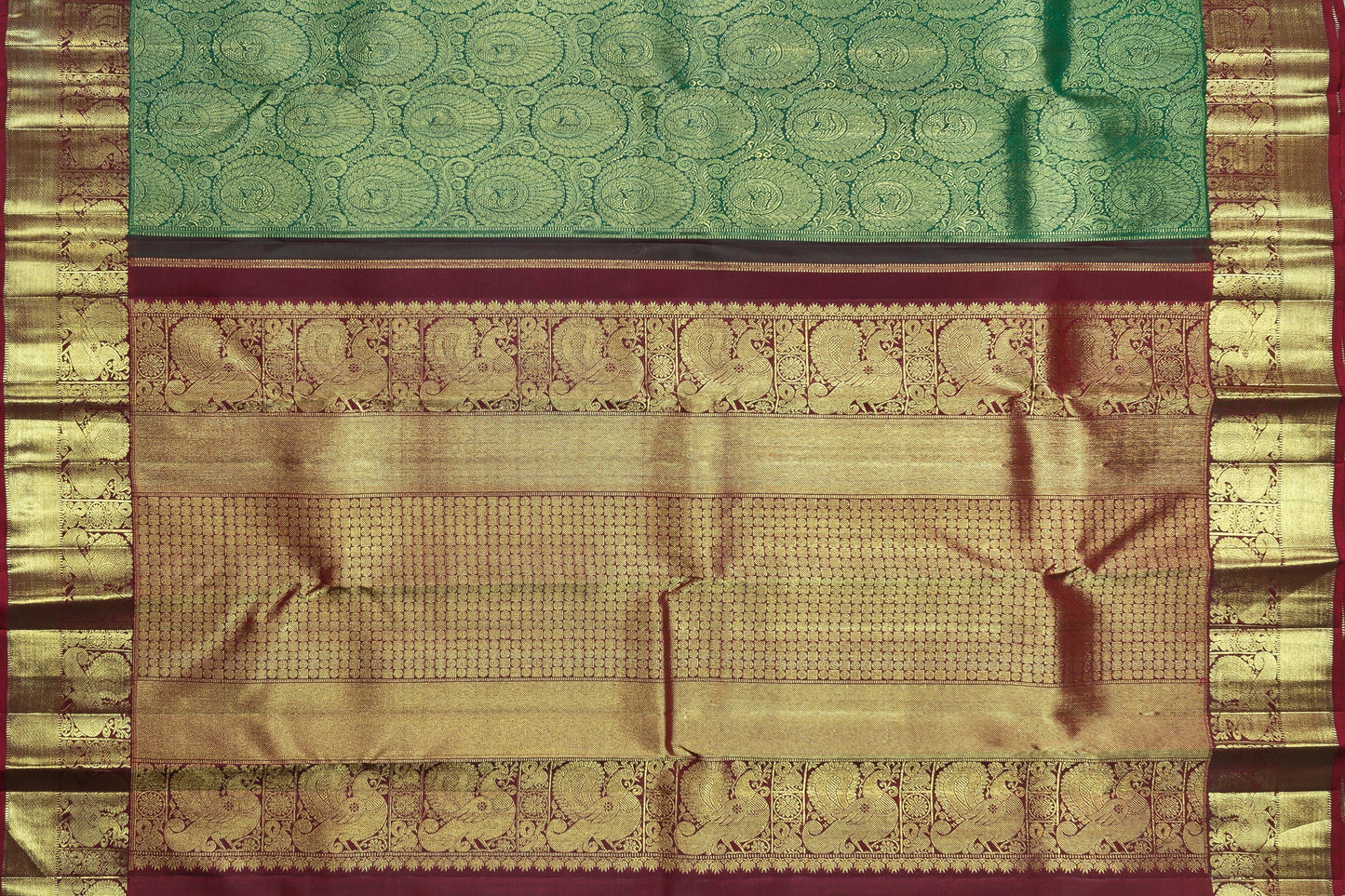 Traditional Design Handwoven Pure Silk Kanjivaram Saree - Bridal Saree - PBR 001 Archives - Silk Sari - Panjavarnam