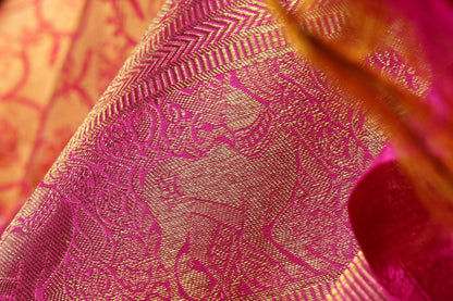 Traditional Design Handwoven Pure Silk Kanjivaram Saree - Bridal Saree - PBR 005 - Archives - Silk Sari - Panjavarnam