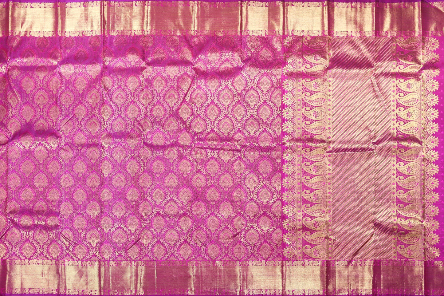 Traditional Design Handwoven Pure Silk Kanjivaram Saree - Bridal Saree - PBR 006 - Archives - Silk Sari - Panjavarnam