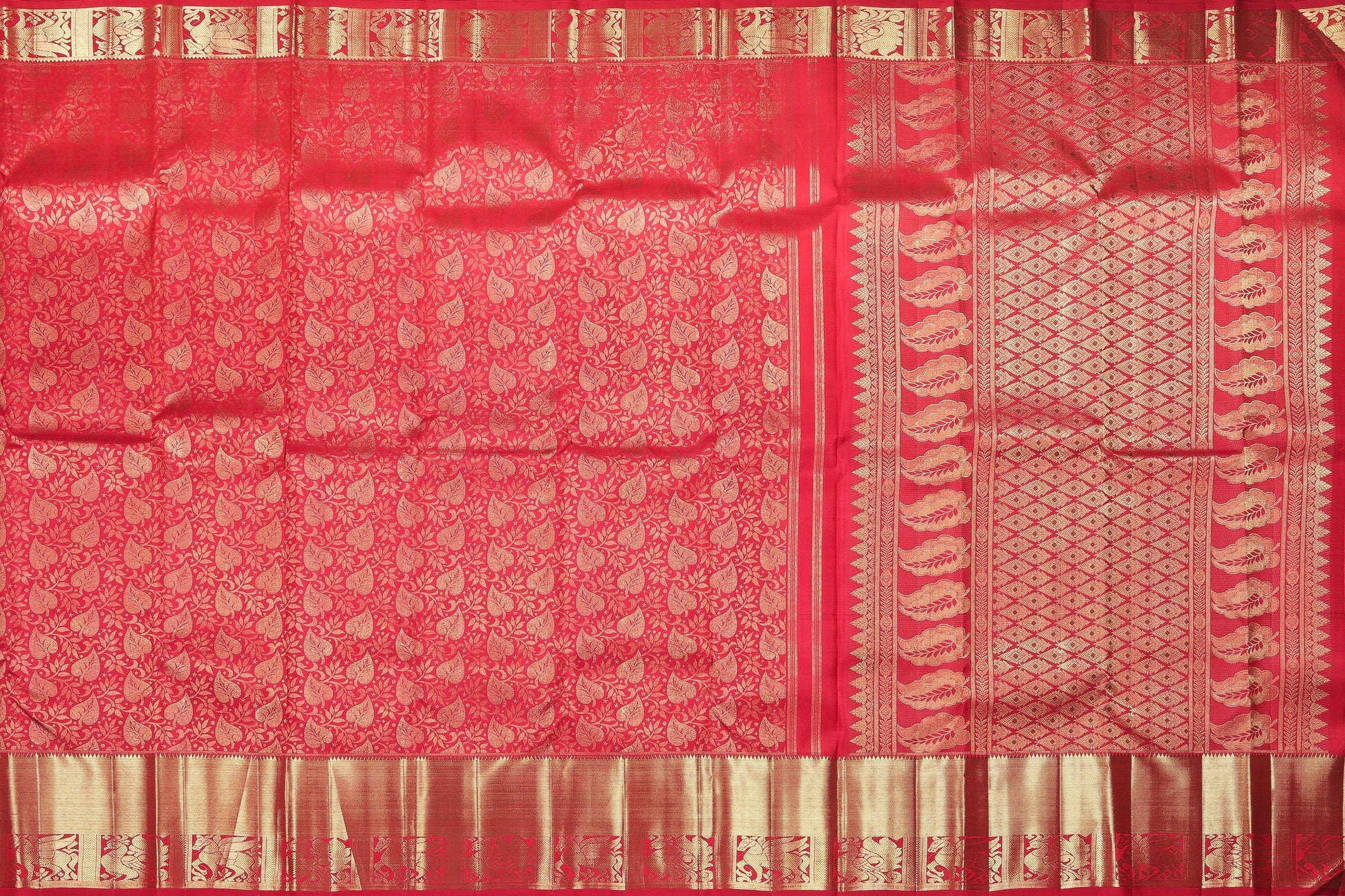 Traditional Design Handwoven Pure Silk Kanjivaram Saree - Bridal Saree - PBR 010 - Archives - Silk Sari - Panjavarnam