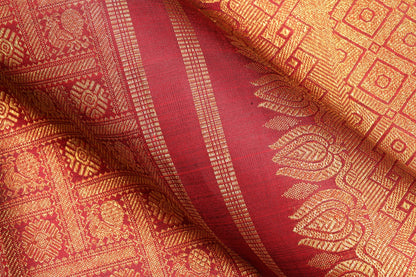 Traditional Design Handwoven Pure Silk Kanjivaram Saree - Bridal Saree - PBR 014 Archives - Silk Sari - Panjavarnam