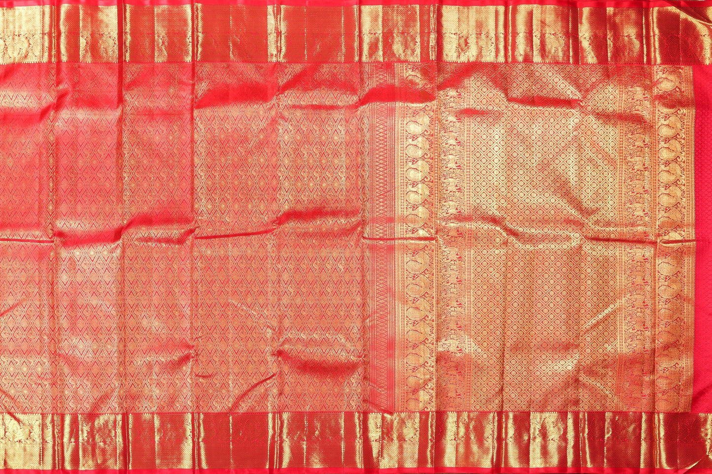 Traditional Design Handwoven Pure Silk Kanjivaram Saree - Bridal Saree - PBR 015 Archives - Silk Sari - Panjavarnam