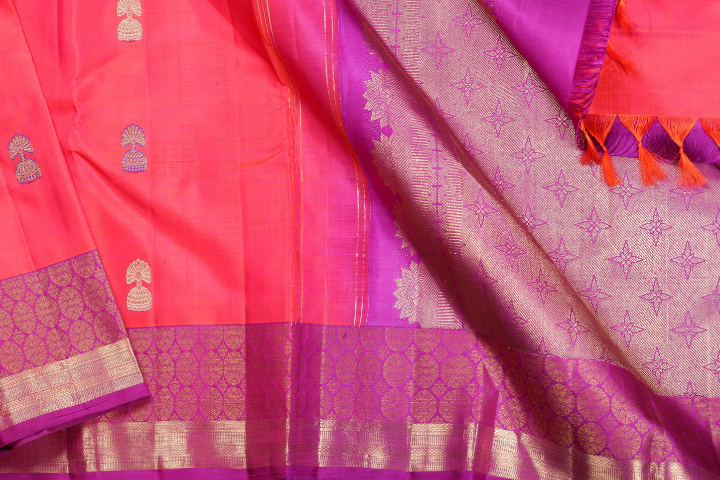 Traditional Design Handwoven Pure Silk Kanjivaram Saree - PA 132 - Silk Sari - Panjavarnam
