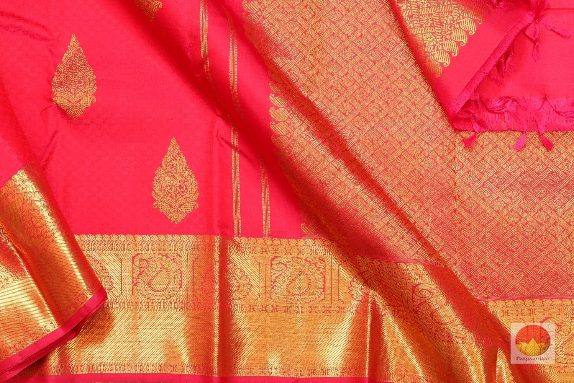 Traditional Design Handwoven Pure Silk Kanjivaram Saree - Pure Zari - G 1738 Archives - Silk Sari - Panjavarnam