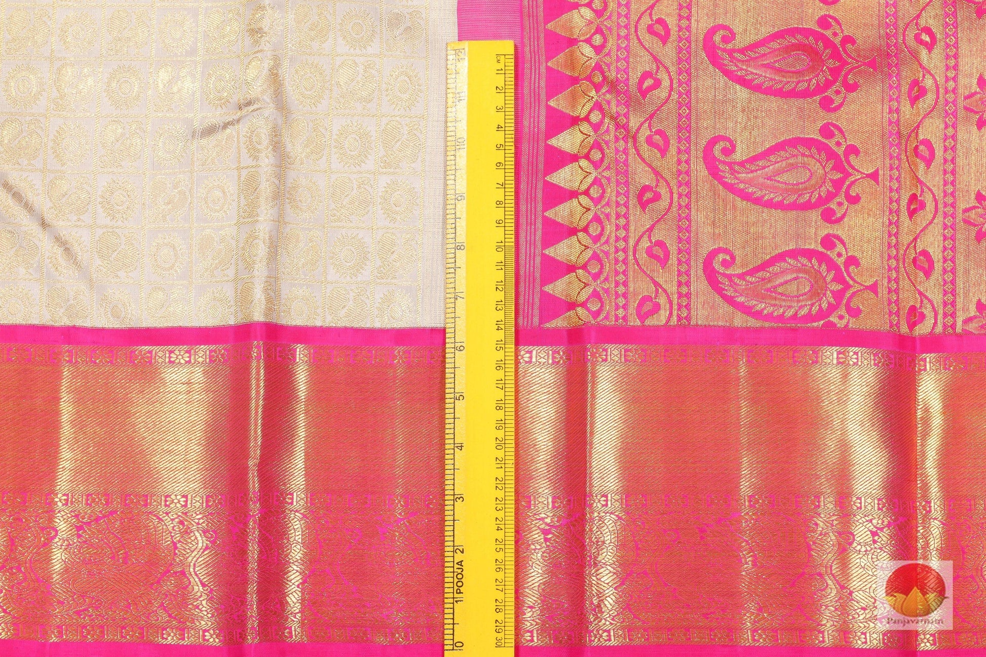 Traditional Design - Handwoven Pure Silk Kanjivaram Saree - Pure Zari - G 1823 - Archives - Silk Sari - Panjavarnam