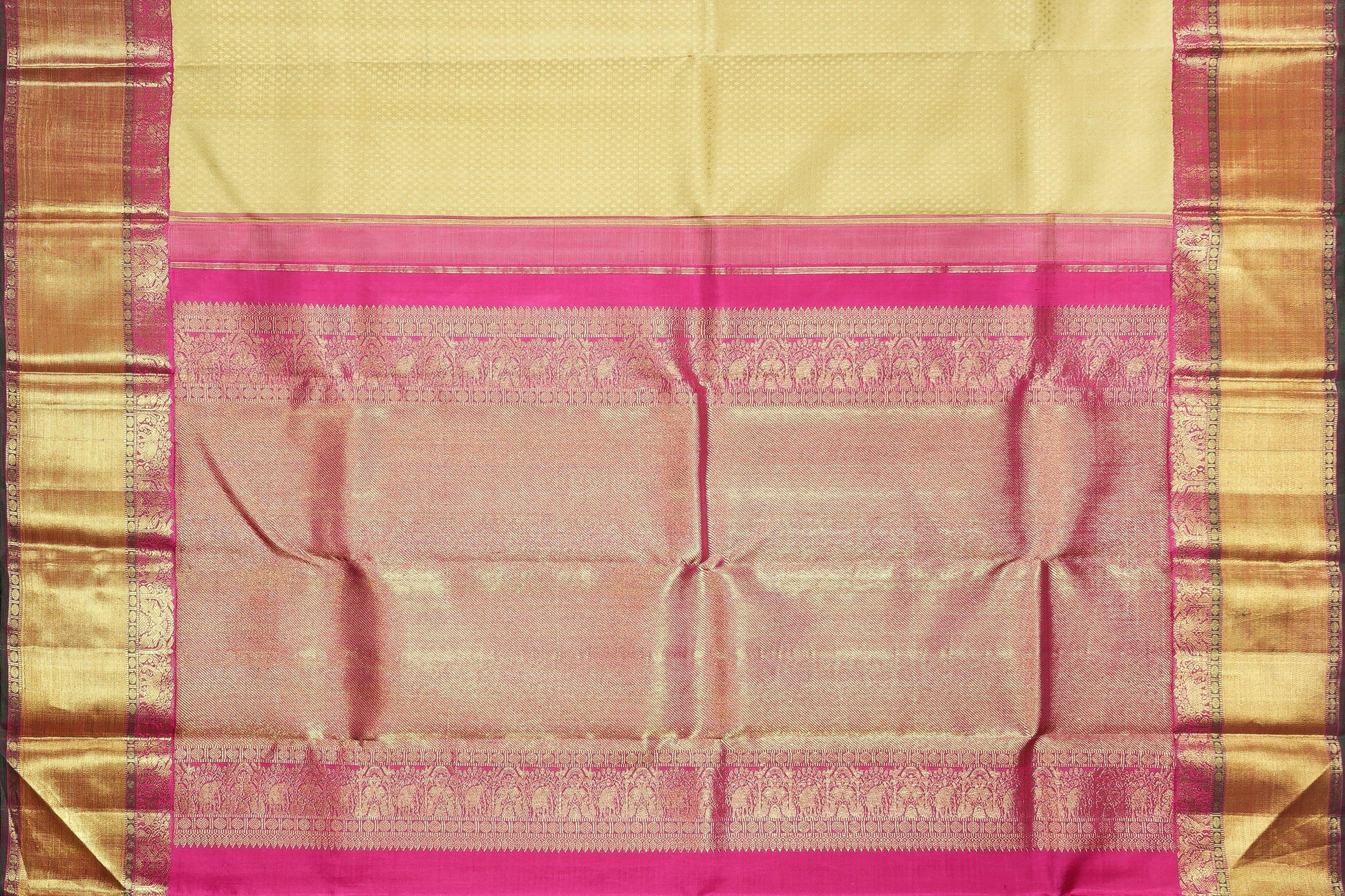 Traditional Design Handwoven Pure Silk Kanjivaram Saree - Pure Zari - PA 106 - Silk Sari - Panjavarnam