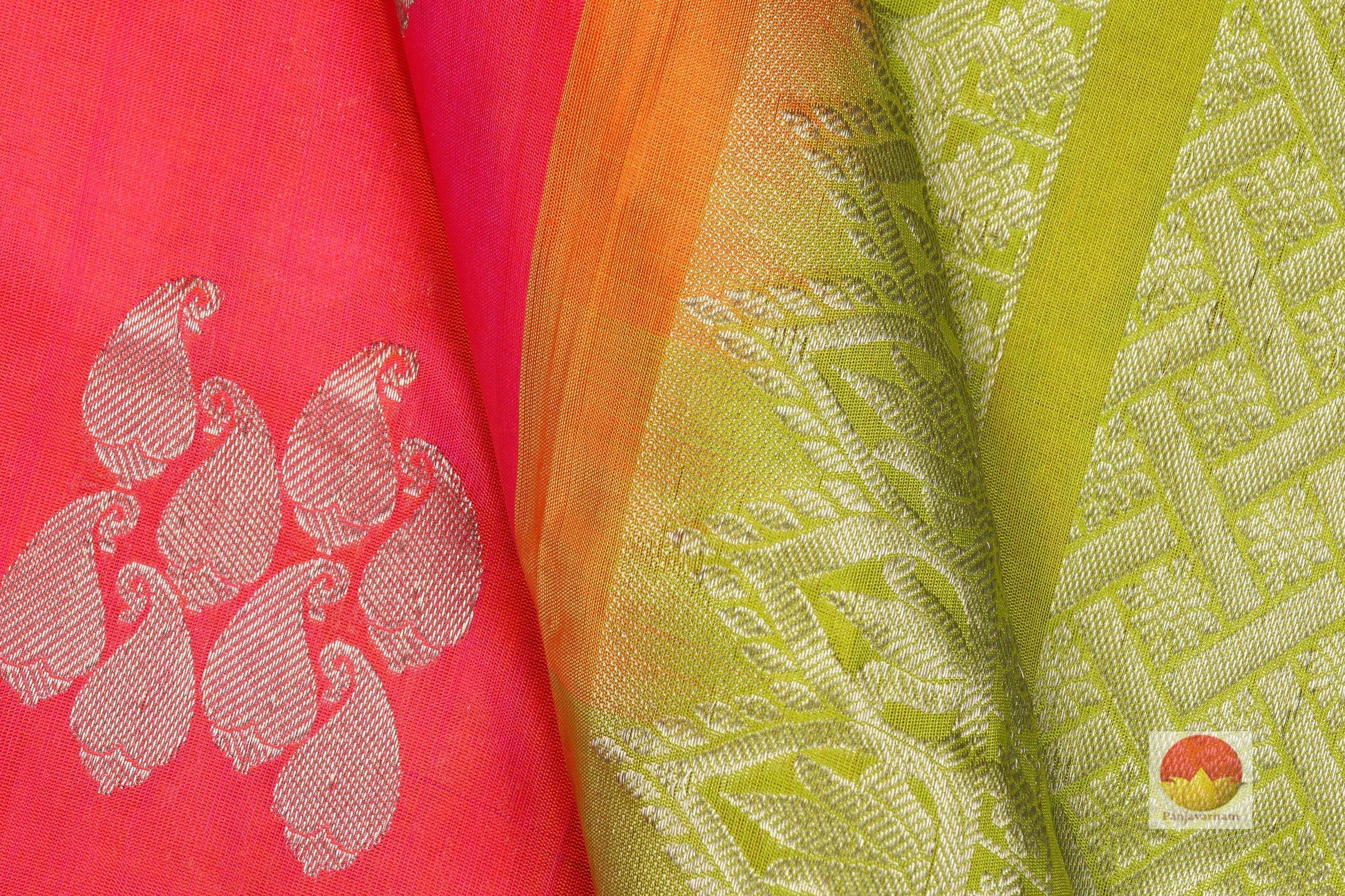 Traditional Design Handwoven Pure Silk Kanjivaram Saree - Pure Zari - PA 163 Archives - Silk Sari - Panjavarnam