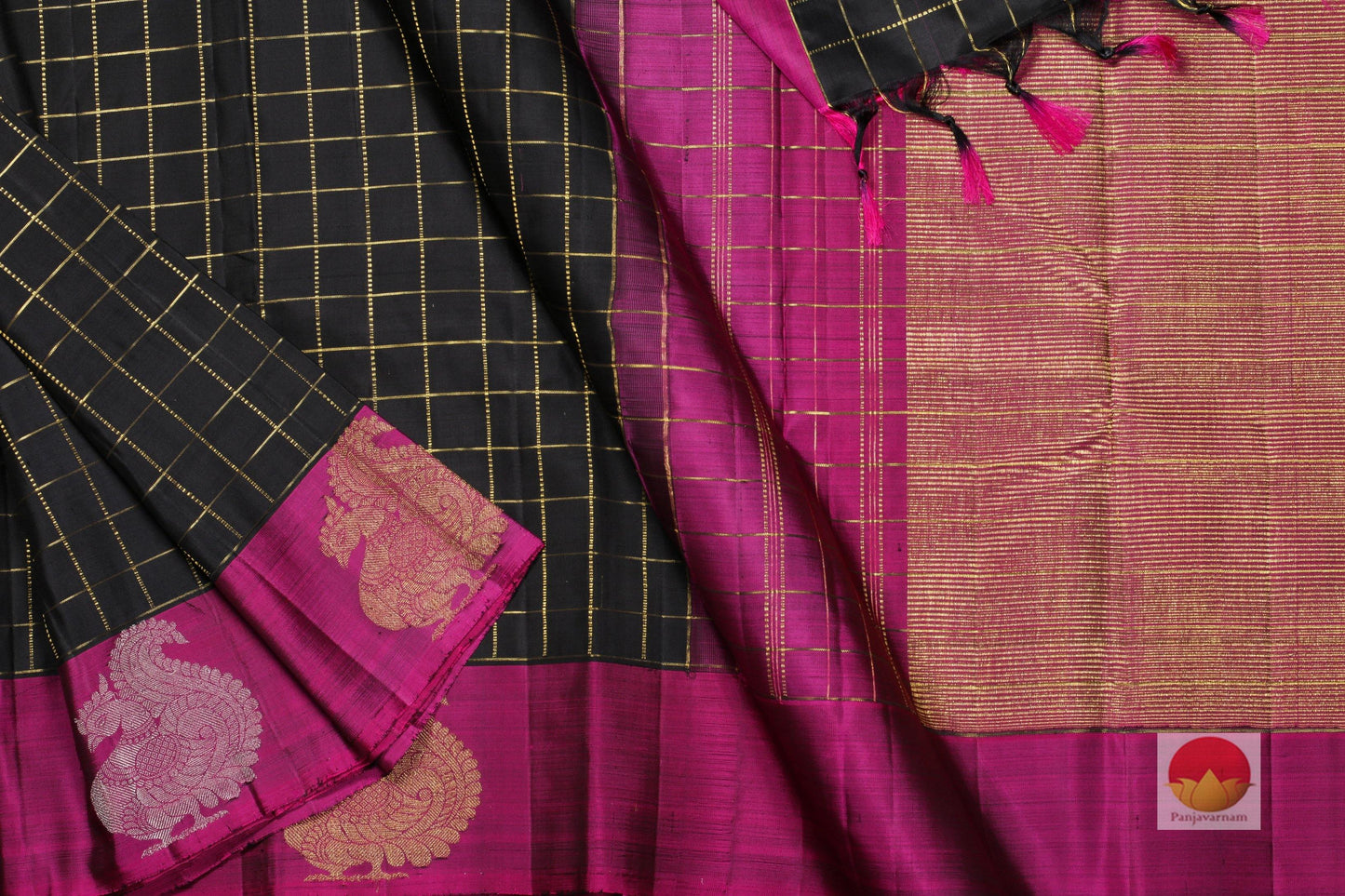 Traditional Design Handwoven Pure Silk Kanjivaram Saree - Pure Zari - PA 190 Archives - Silk Sari - Panjavarnam