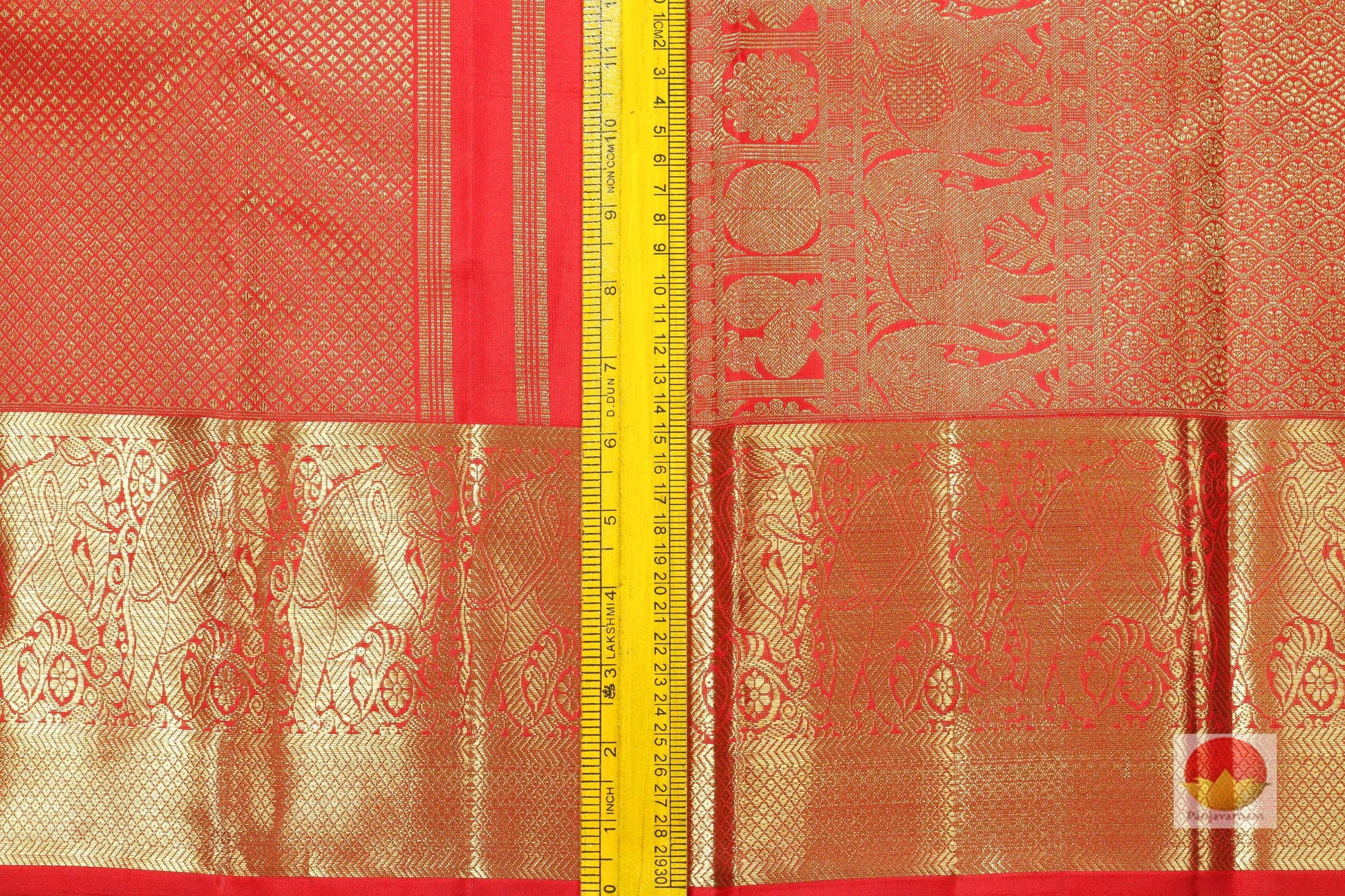 Traditional Design Handwoven Pure Silk Kanjivaram Saree - Pure Zari - PA SVS 10 Archives - Silk Sari - Panjavarnam