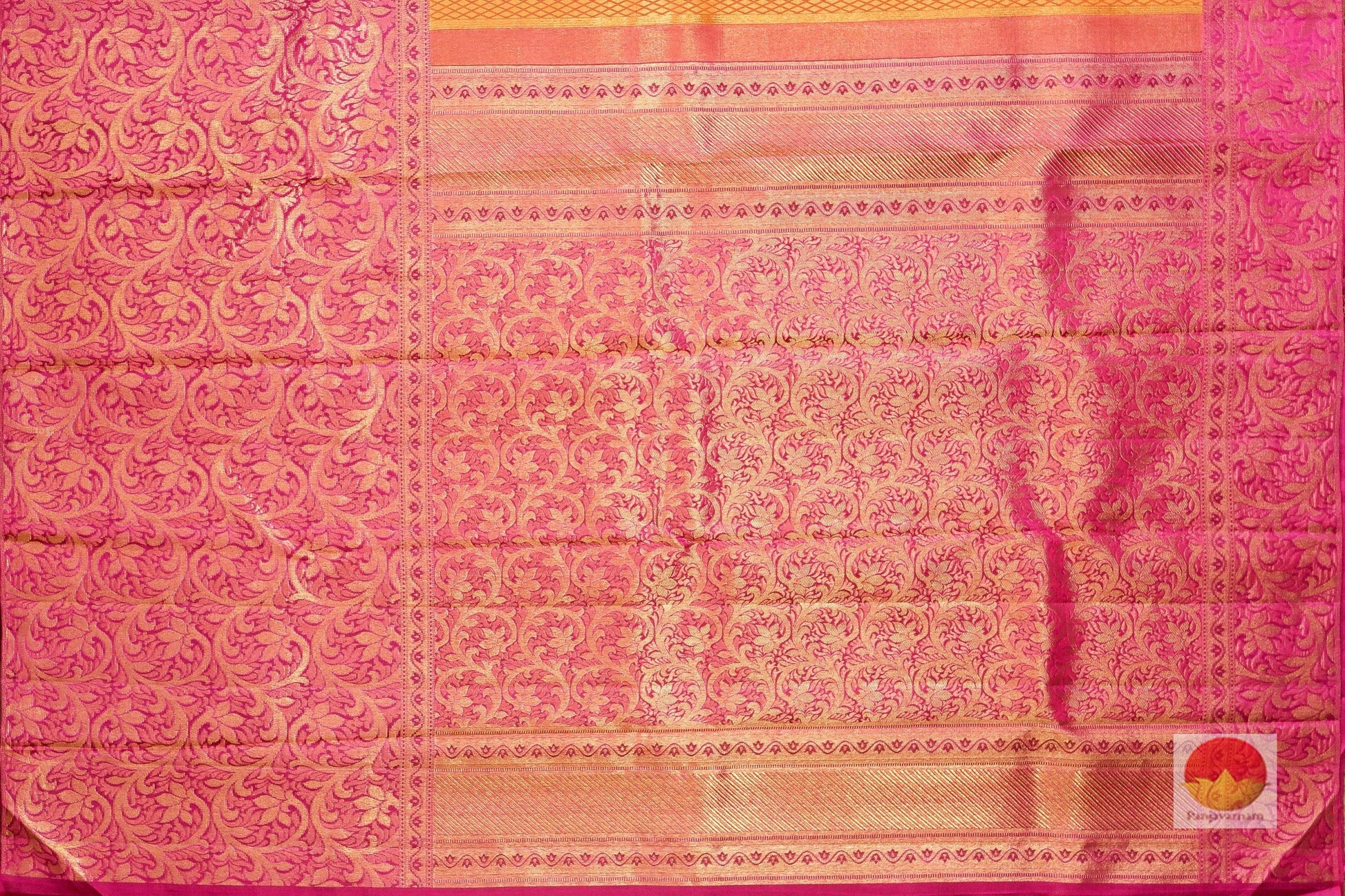Traditional Design Handwoven Pure Silk Kanjivaram Saree - Pure Zari - PA SVS 15 Archives - Silk Sari - Panjavarnam