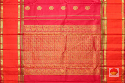 Traditional Design Handwoven Pure Silk Kanjivaram Saree - Pure Zari - PA SVS 28 - Silk Sari - Panjavarnam