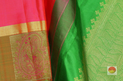 Traditional Design Handwoven Pure Silk Kanjivaram Saree - Pure Zari - PA SVS 8639 Archives - Silk Sari - Panjavarnam