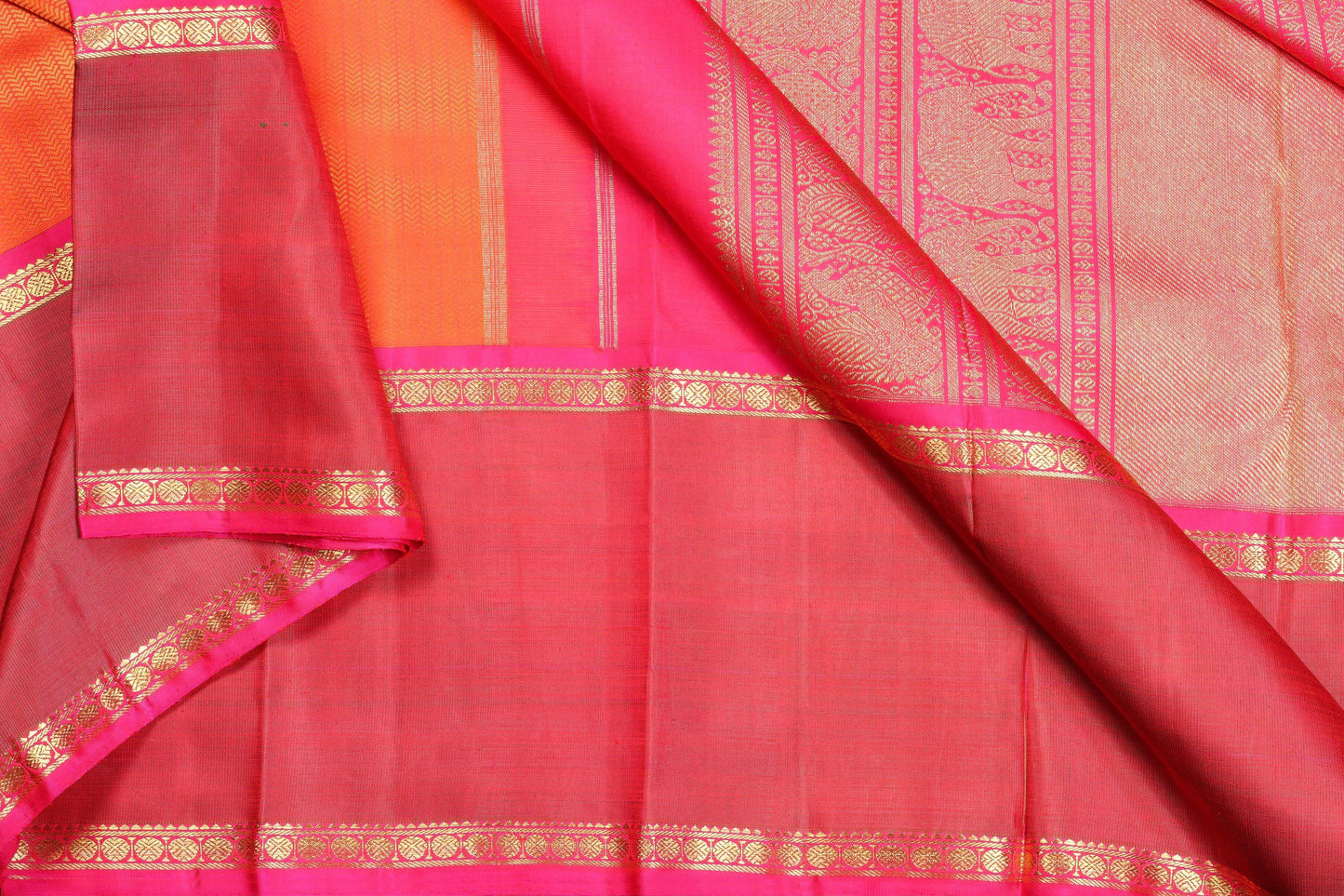 Traditional Design Handwoven Pure Silk Kanjivaram Saree - Pure Zari - PV 17 - Silk Sari - Panjavarnam