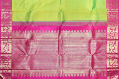Traditional Design Handwoven Pure Silk Kanjivaram Saree - Pure Zari PV 202 - Silk Sari - Panjavarnam