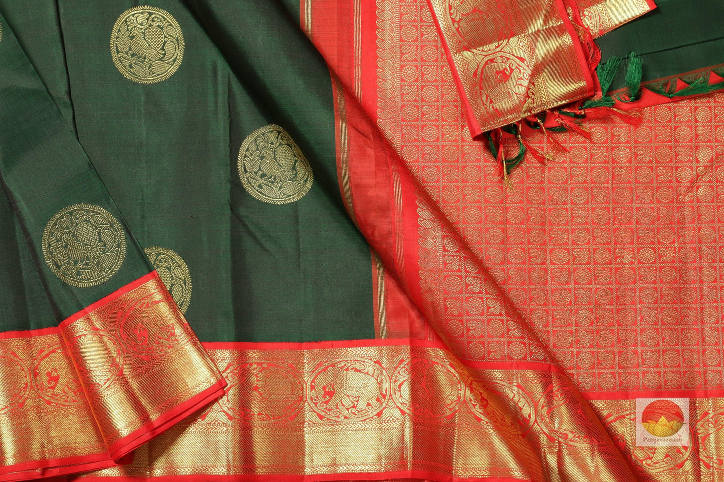 Traditional Design Handwoven Pure Silk Kanjivaram Saree - Pure Zari - PV 312 Archives - Silk Sari - Panjavarnam