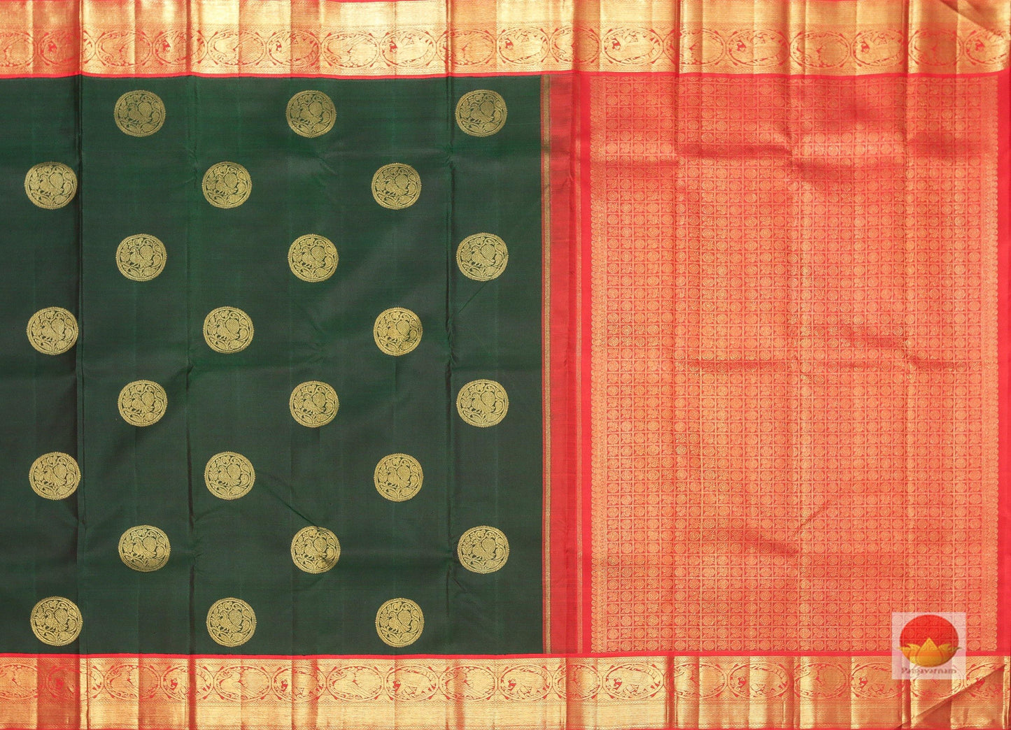 Traditional Design Handwoven Pure Silk Kanjivaram Saree - Pure Zari - PV 312 Archives - Silk Sari - Panjavarnam