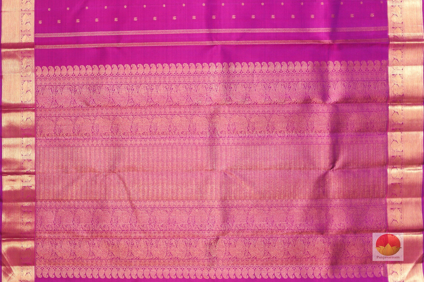 Traditional Design Handwoven Pure Silk Kanjivaram Saree - Pure Zari - PV 314 - Silk Sari - Panjavarnam