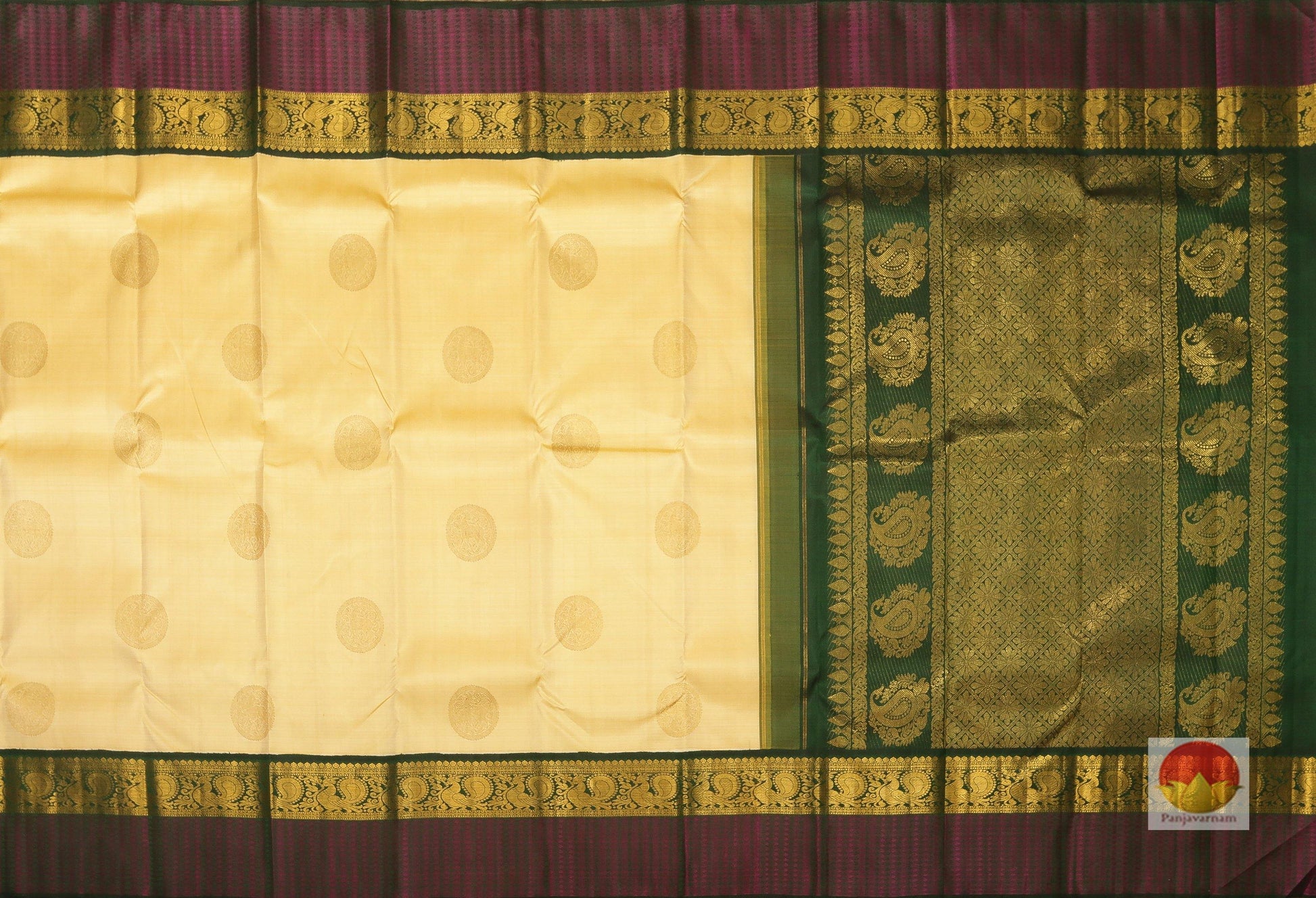 Traditional Design Handwoven Pure Silk Kanjivaram Saree - Pure Zari - PV 4789 Archives - Silk Sari - Panjavarnam