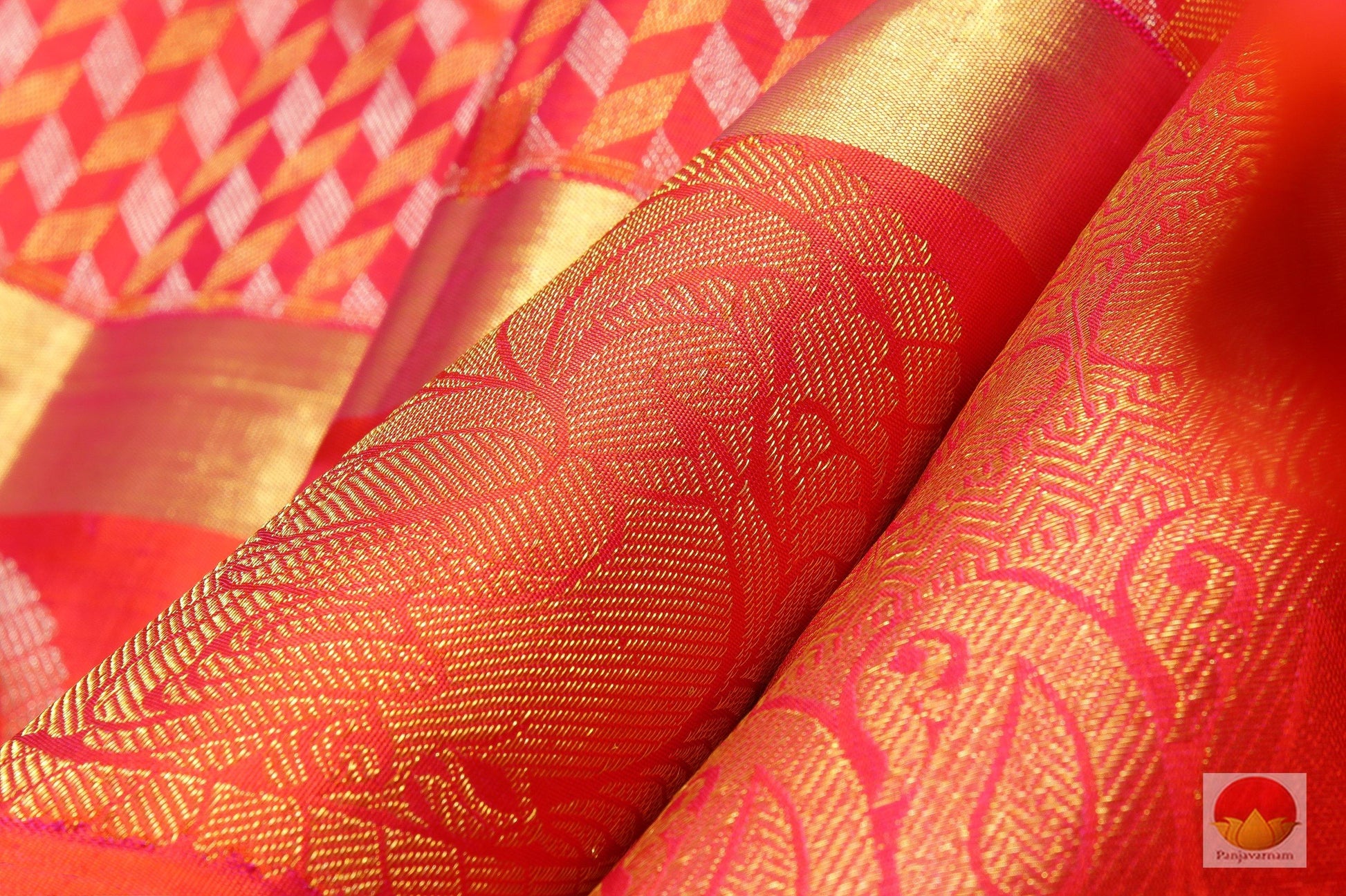 Traditional Design Handwoven Pure Silk Kanjivaram Saree - Pure Zari - PV G 1655 Archives - Silk Sari - Panjavarnam