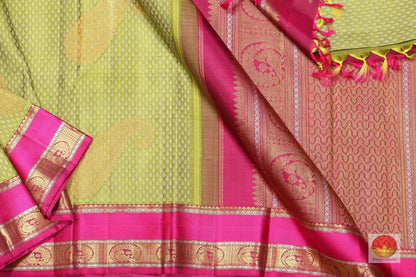 Traditional Design - Handwoven Pure Silk Kanjivaram Saree - Pure Zari - PV G 1719 -Archives - Silk Sari - Panjavarnam