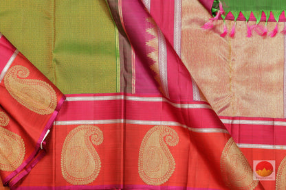Traditional Design - Handwoven Pure Silk Kanjivaram Saree - Pure Zari - PV G 1723 Archives - Silk Sari - Panjavarnam