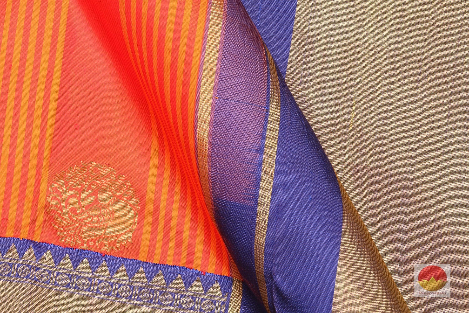 Traditional Design Handwoven Pure Silk Kanjivaram Saree - Pure Zari - PV G 1762 Archives - Silk Sari - Panjavarnam