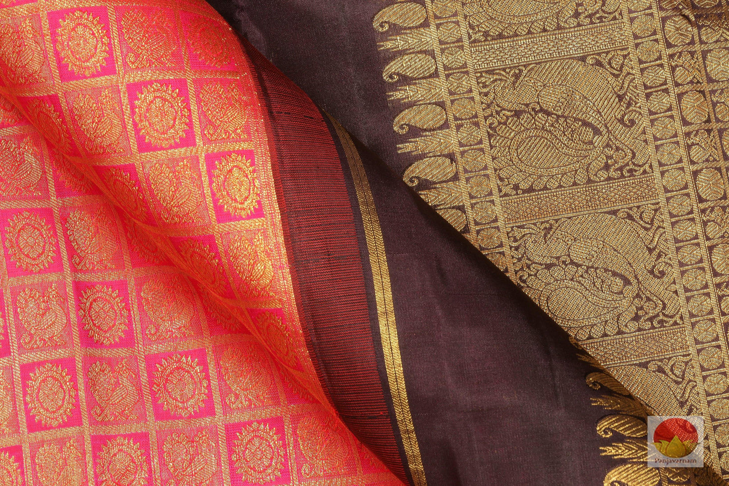 Traditional Design Handwoven Pure Silk Kanjivaram Saree - Pure Zari - PV G 1791 Archives - Silk Sari - Panjavarnam