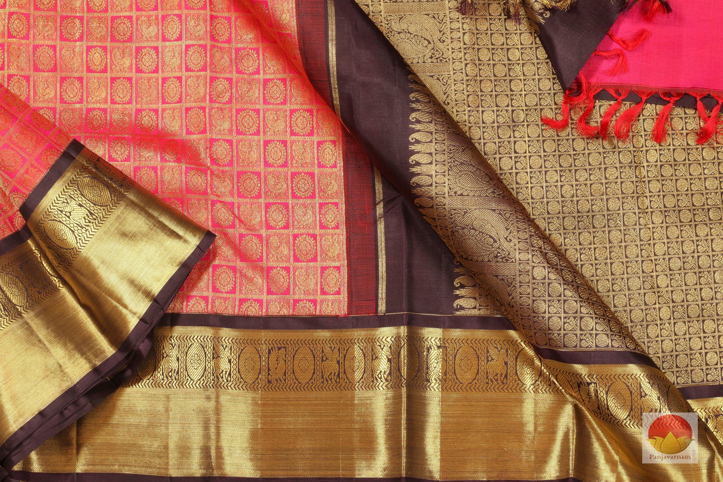Traditional Design Handwoven Pure Silk Kanjivaram Saree - Pure Zari - PV G 1791 Archives - Silk Sari - Panjavarnam