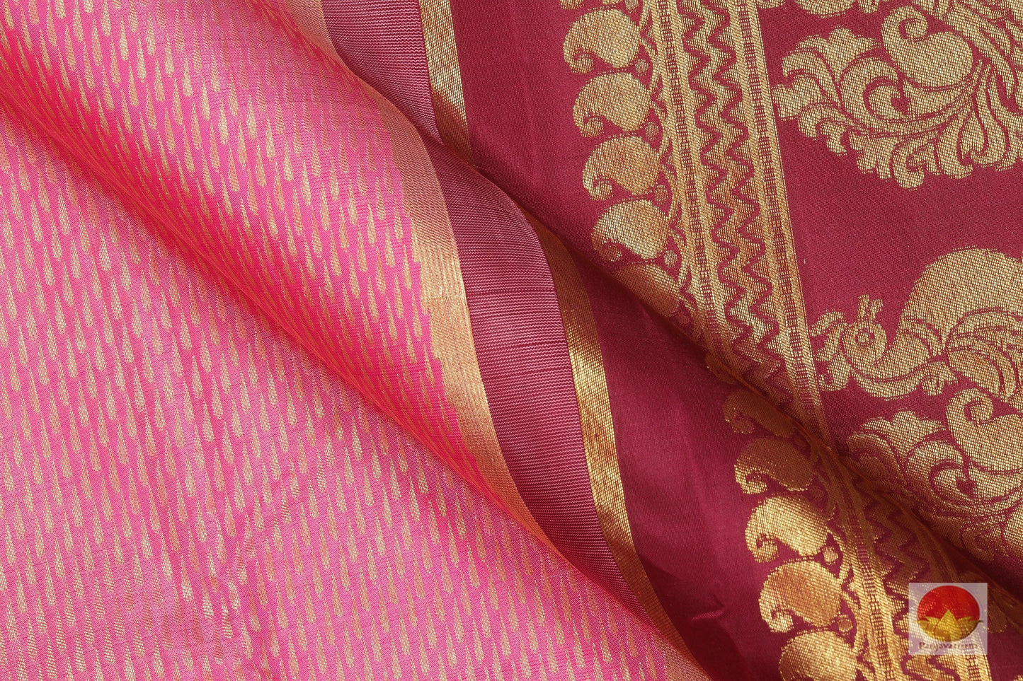 Traditional Design Handwoven Pure SIlk Kanjivaram Saree - Pure Zari - PV G 1792 Archives - Silk Sari - Panjavarnam