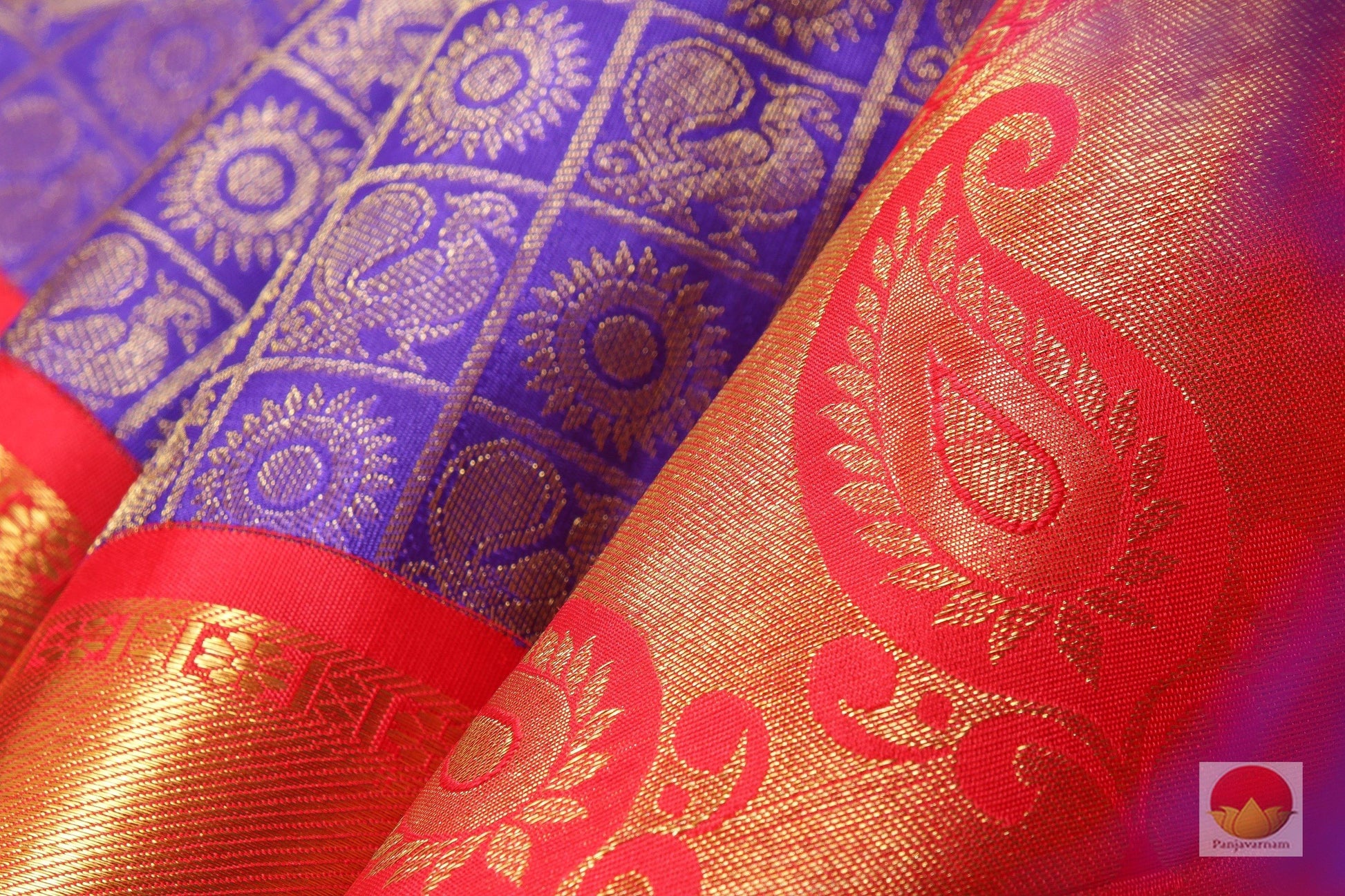 Traditional Design - Handwoven Pure Silk Kanjivaram Saree - Pure Zari - PV G 1799 - Archives - Silk Sari - Panjavarnam